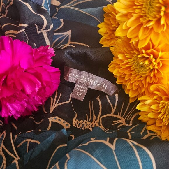 JULIA JORDAN - Beautiful Floral midi dress in teal - Picture 11 of 11